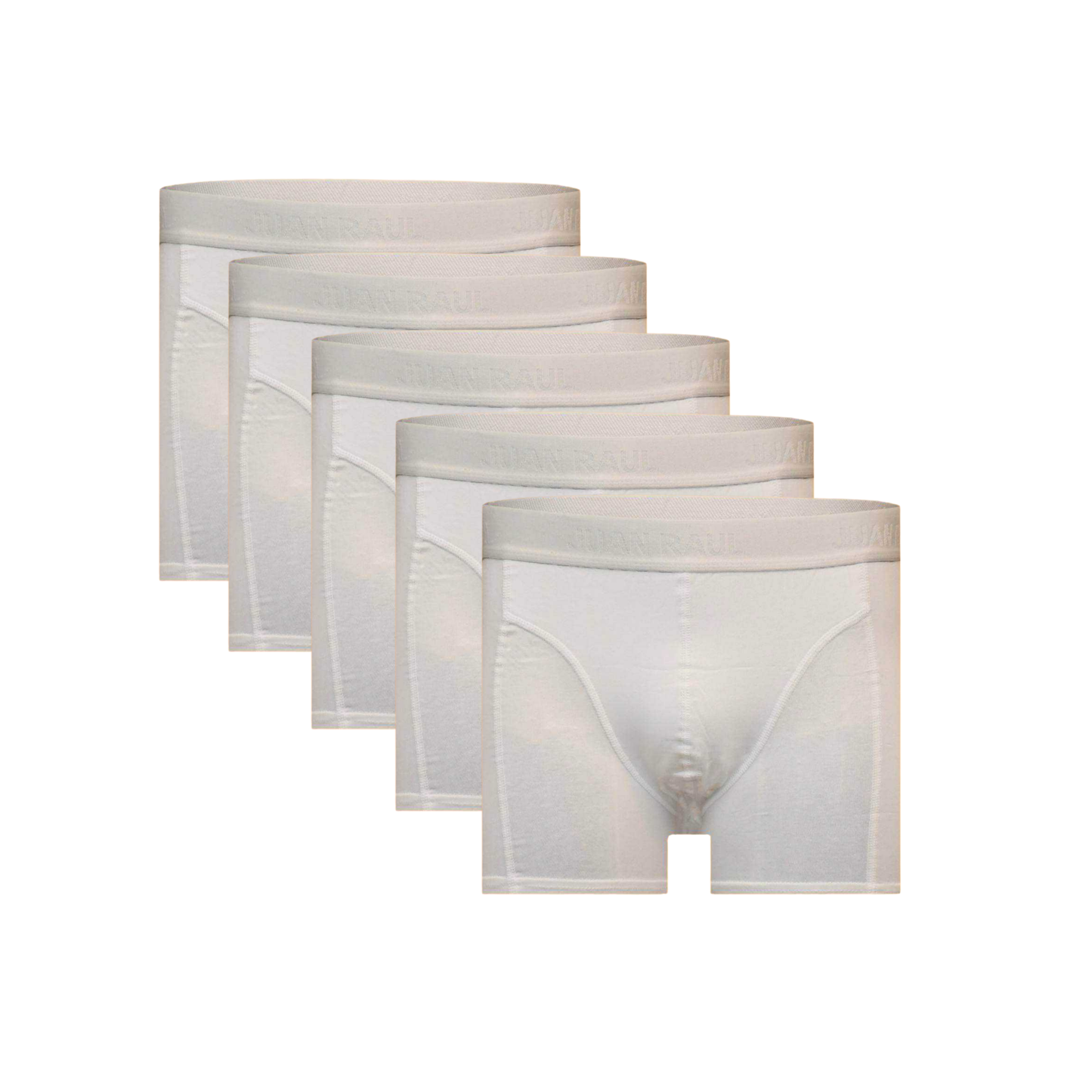 Set aus 5 Basic Juan Raul Boxershorts Weiss
