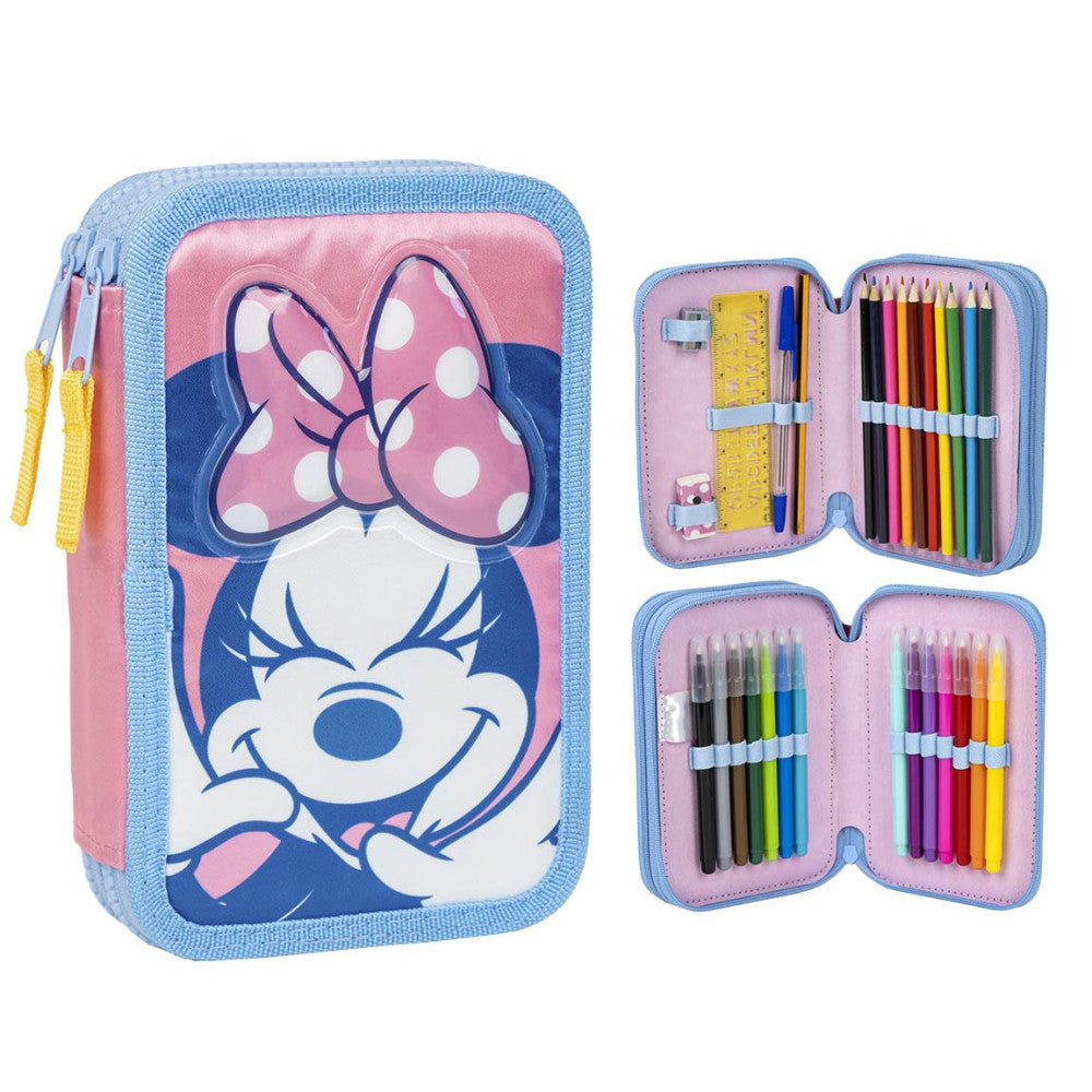 Disney Minnie gefülltes 2-lagiges Federmäppchen