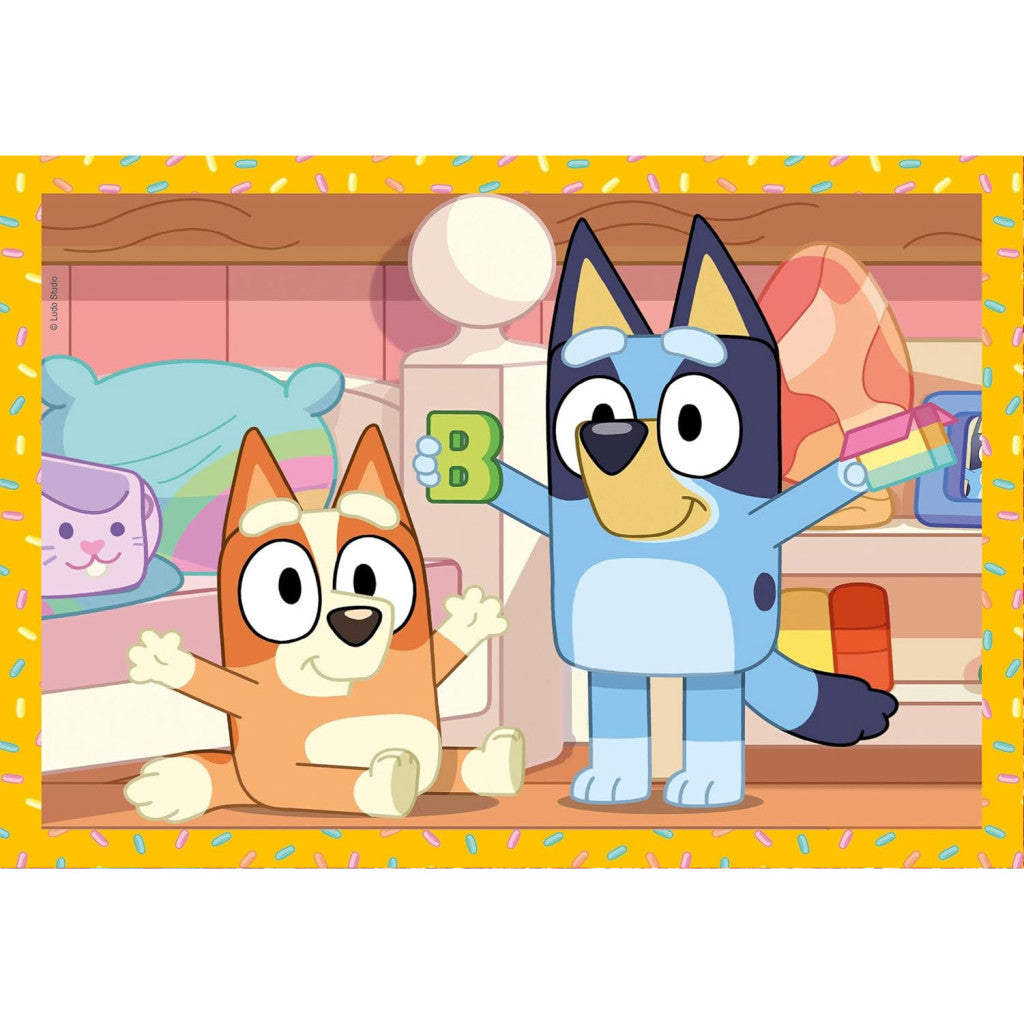 Bluey Play All Day 4-in-1 Puzzle Clementoni