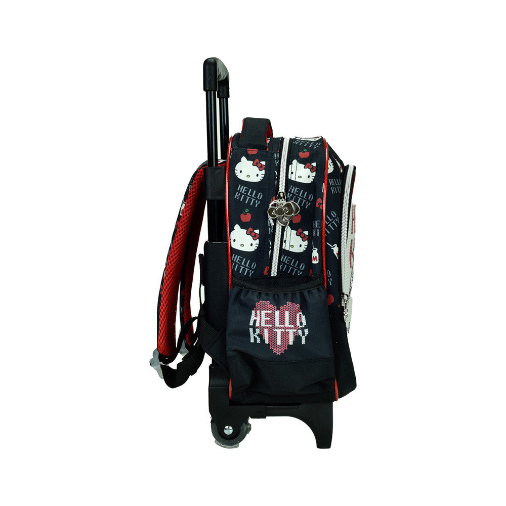 Hello Kitty Heart rollender Kindergarten-Rucksack Trolley, Tasche 30 cm