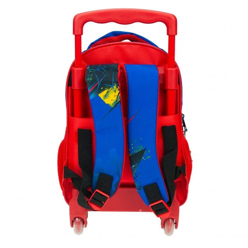 Spiderman Blue Rucksack mit Rolley Trolley, Tasche 30 cm