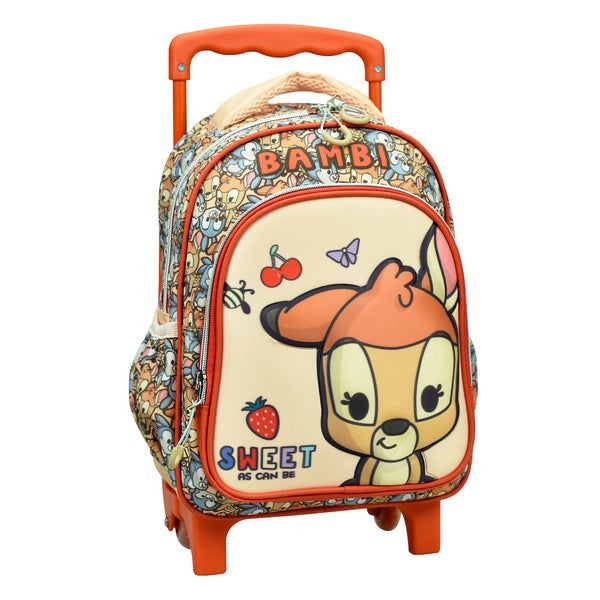 Disney Bambi Sweet Kindergarten Trolley Rucksack mit Rollen, 30 cm Tasche