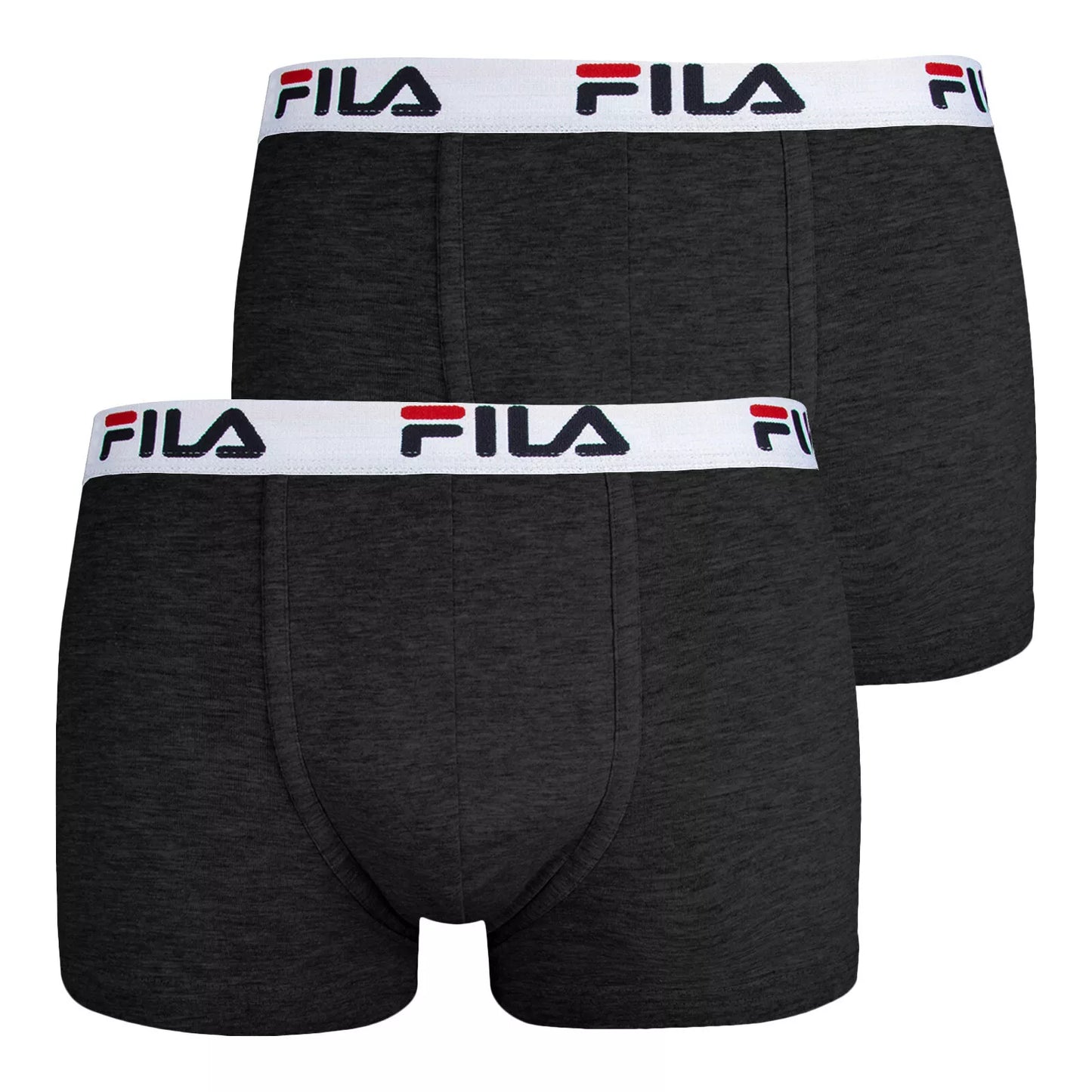 FILA Basic Boxershorts Dunkelgrau (2er Pack)