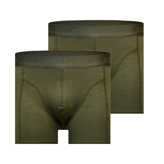 Basic Boxershorts Olivgrün Doppelpack