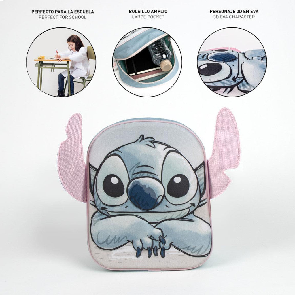 Disney Lilo und Stitch 3D Rucksack, 31 cm Tasche