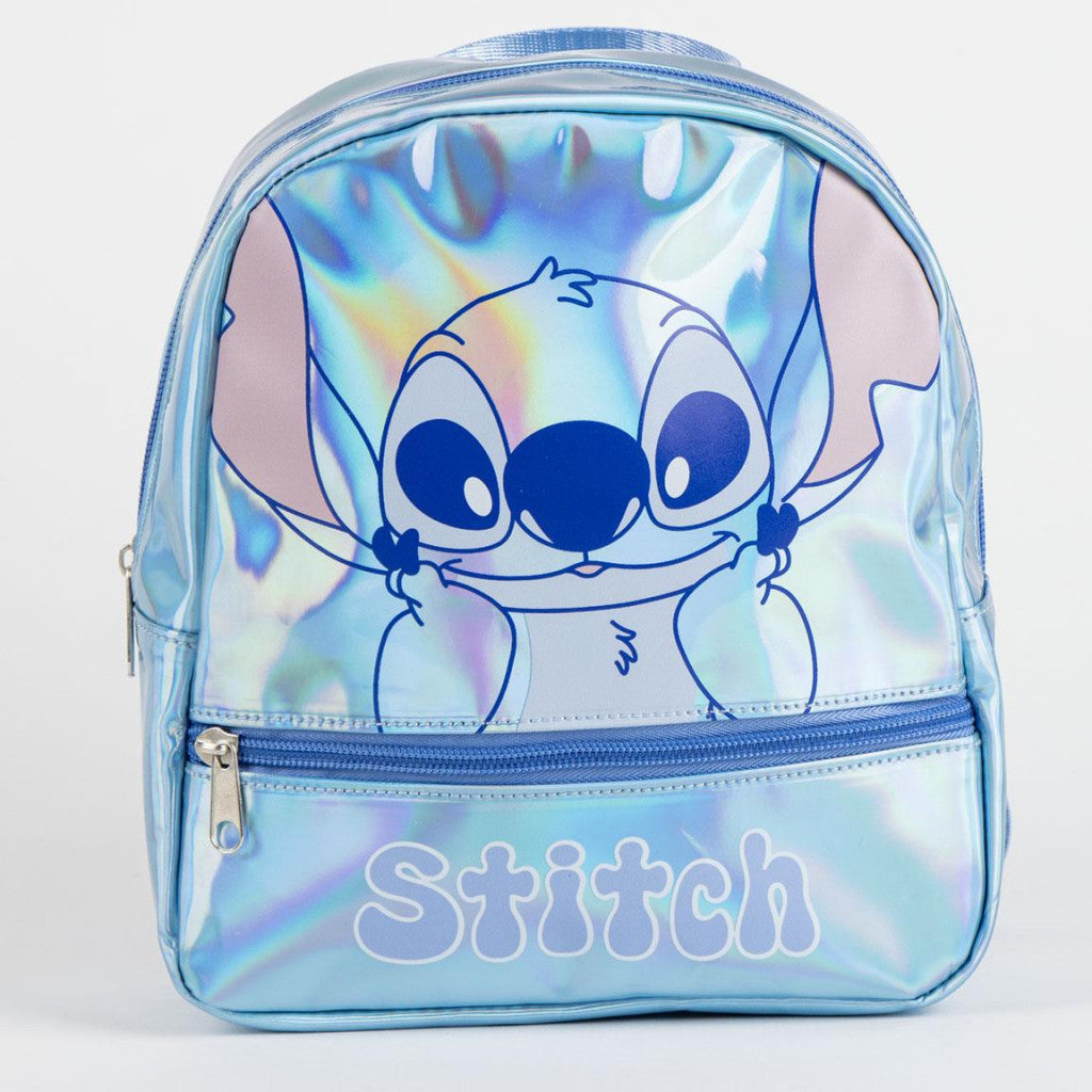 Disney Lilo und Stitch Iridiscente holografischer Rucksack, Tasche 23 cm
