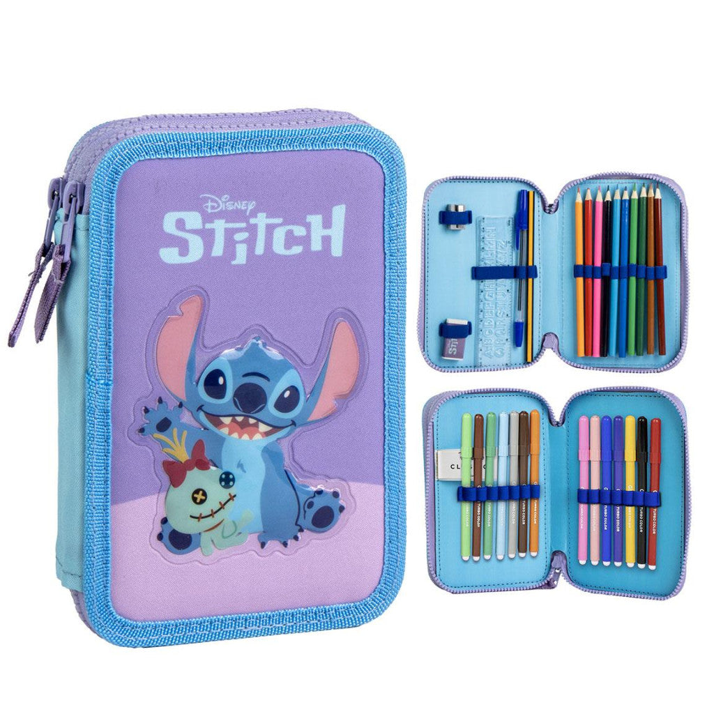 Disney Lilo und Stitch Scrump gefülltes Federmäppchen 2-stöckig