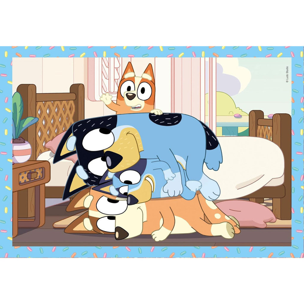 Bluey Play All Day 4-in-1 Puzzle Clementoni