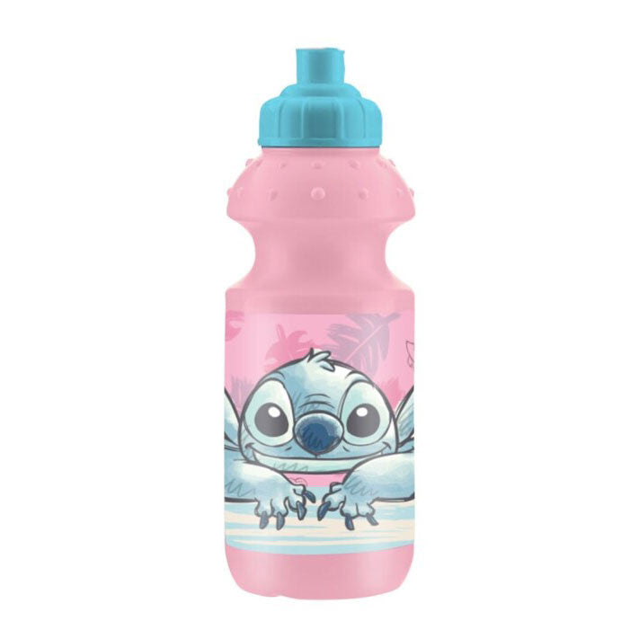 Disney Lilo und Stitch Cheeky Plastikflasche, Sportflasche 350 ml