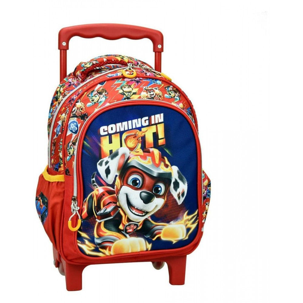 Paw Patrol Marshall Schulrucksack zum Rollen Trolley, Tasche 30 cm