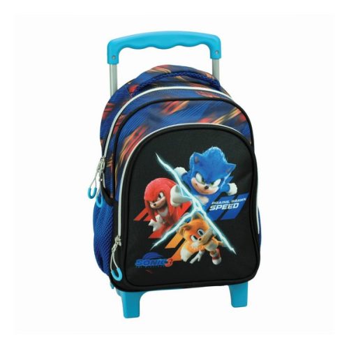 Sonic The Hedgehog Rucksack Trolley mit Rollen, Tasche 30 cm