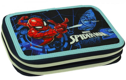 Spiderman Dark gefülltes Federmäppchen 2 Etagen