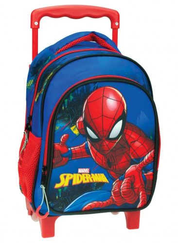 Spiderman Blue Rucksack mit Rolley Trolley, Tasche 30 cm