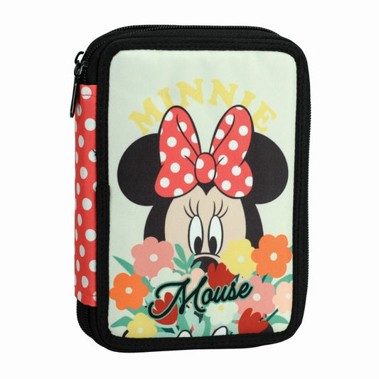 Disney Minnie  Floral 2-Lagig Federmäppchen Gefüllt