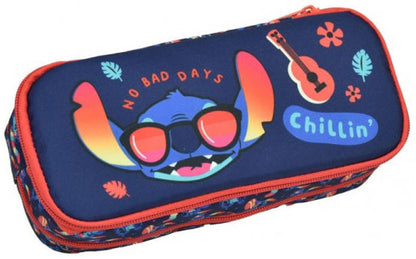 Disney Lilo und Stitch Chillin' Federmäppchen mit 2 Fächern, 23,5 cm