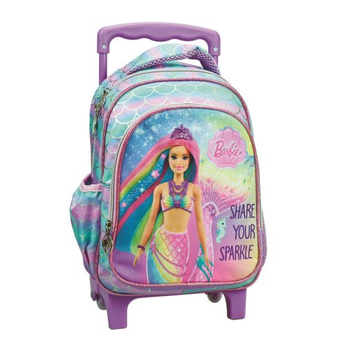 Barbie Sparkle Rucksack mit Rollen Trolley Schulranze, Tasche 30 cm
