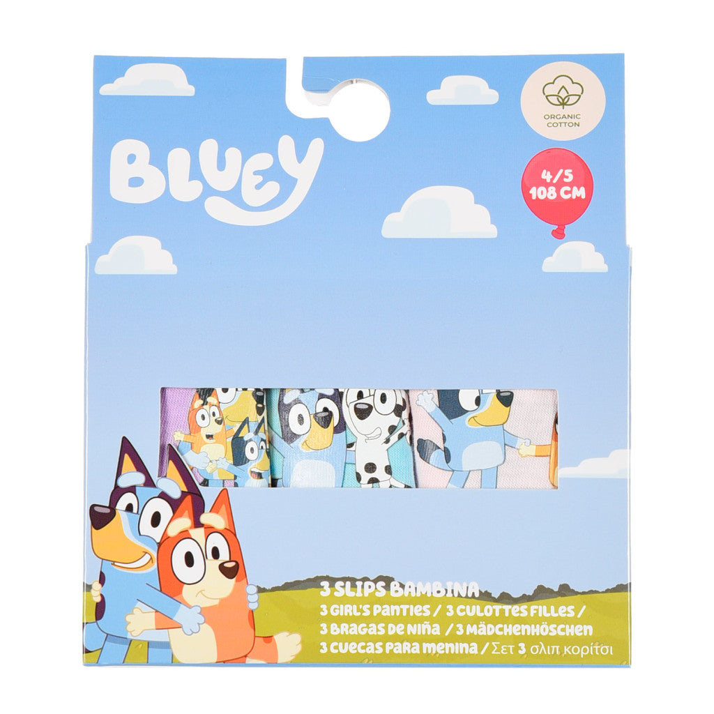 Bluey & Friends Kinderunterwäsche, Slips 3 Stück/Paket 3 - 6 Jahre / 98 - 116 cm