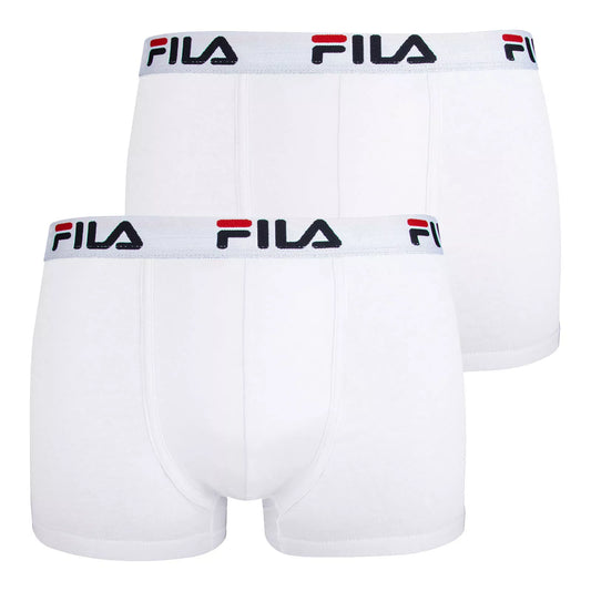 FILA Basic Boxershorts Weiss (2er Pack)